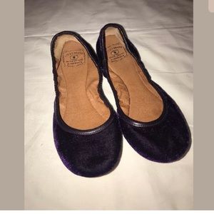 Lucky-Brand-Womens-Purple-Velvet-Flats-Slip-On-